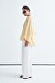 Women's Organic Cotton Striped Cape Blouse Silvery Yellow - 2