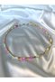 Women's gold detailed colorful bar model necklace - 3