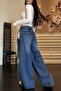 Vintage Style Scarf Tie Rabbit Print Baggy Pants - 3