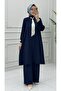 Ilgın Suit Navy Blue Stylish Women's Two-Piece Suit Elegant and Modern Combination