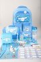X Dekomus Licensed Blue Cloud Collection Full Stationery Set School, Thermos, Nutrition, and K