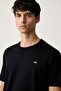Men's Regular Fit Round Neck Flexible Breathable Cotton Metallic Logo Detailed Short Sleeve Lacive - 3