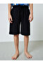 Teen Boys Blue Graphic Print T-Shirt and Solid Black Shorts Pyjama Set - 4