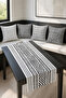 Black and White Geometric Bohemian Patterned Set of 4 Decorative Throw Pillow Covers - 3
