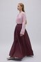 Pleated Linen Skirt Plum - 2