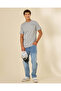 Men Blue Printed Basic Graphic T-Shirt - 2