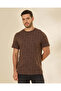 Men Brown Geometric AOP T-Shirt