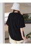 Women's Black Hope Printed Oversize T-Shirt - 3
