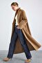 Knitted and Button Detailed Double-Breasted Premium Coat K. Kamel 3170 - 2