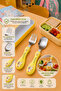 Special Edition Boxed Baby and Child Fork Spoon Set 2 Pieces Ergonomic Handle School Nutrition Travel - 3