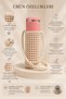 Thermos carrying bag hand knitted 9 cm base diameter premium quality 0.35 lt 0.47 lt 0.59 lt compatible - 4