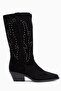 Neira Genuine Leather Black Summer Western Women's Boots