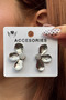 Silver Color Flower Design Women's Earrings - 3