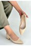 Meort Beige Patent Leather Heeled Shoes - 2