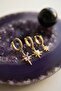 Set of 3 Earrings Gold Color Pole Star Model