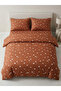 طقم غطاء لحاف من القطن الطبيعي 100% مع ملاءة مطاطية مزدوجة و4 وسائد، 6 قطع