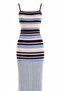 Blue Strappy Slim Knit Dress - 1629 - 2