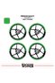 Rks Srk250 Rs Wheel Strip – Half Rim Covering & Srk250 Rs Lettering Sticker Set - 2