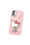 Samsung Galaxy A03 Compatible Case with Camera Protection Pink Silicone Couple Phone Case with Kitty Pattern - 3