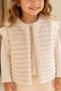 Girl's Striped Plush Vest Soft Textured Winter Stylish Fur-Looking 2-5 Years Old - 5