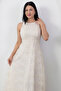 Halter Neck Embroidered Tulle Dress Grs4112 - 2