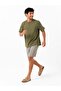 Men's Muslin Short Sleeve Buttoned T-Shirt |   Breathable Cotton Textured Casual Summer Top