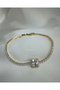 Square Stone Waterway Steel Bracelet - Gold Square Halo Zirconia Tennis Bracelet - 4