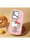 Samsung Galaxy A21S Compatible Case Camera Protector Pink Silicone Couple Phone Case with Kitty Pattern - 2
