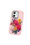 Infinix Smart 9 Compatible Case Camera Protector Pink Silicone Couple Phone Case with Floral Pattern - 3