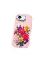 iPhone 16E Compatible Case with Camera Protector Pink Silicone Couple Phone Case with Floral Pattern - 3