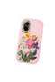 Realme C67 Compatible Case Camera Protector Pink Silicone Couple Phone Case with Floral Pattern - 3