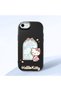iPhone 7 Compatible Case with Camera Protector Black Silicone Couple Phone Case with Kitty Pattern