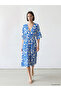 Original Double-Breasted Collar Patterned Dress