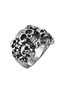 Massive punk ring, skull pattern