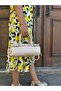 Women's Gold Detailed Cylinder Design Hand and Shoulder Bag Shoulder Bag Size: 27 X 13 cm - 8