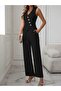 Women's Zero Sleeve Cross V-Neck Front Buttoned Atlas Vest and Trousers Double Set