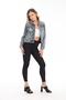 Women's Designer Denim Jacket with Colorful Beads and Sequins Floral Embroidery Detail Blue Slim Fit Denim Coat - 8