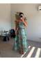 Patterned Waist Detailed Strap Dress - 5