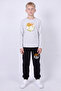 Boy's Round Neck Top and Bottom Set with Print Detail and Elastic Cuffs - 5