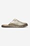 Melara Gold Genuine Leather Perforated Closed-Front Women's Slippers - 4