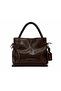 Brown Patent Leather Women's Hand and Shoulder Bag - 5