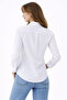 Women's white long sleeve buttoned classic collar shirt suitable for daily and office elegance - 4
