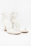 Women's Thin Heeled Satin Strap Evening Dress Shoes - 2