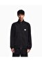 Men's Regular Cut Zippered Stand Collar Metal Plate Logo Long Sleeve Black1 Jacket