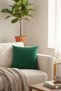 4 Pieces Green Soft Textured Velvet Living Room Cushion Cover 45 X 45 cm (with Zipper) - 2