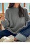 Women's Premium Oversize Soft Crew Neck Knitwear Sweater - 2