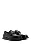 Men's Black Buckle Leather Casual Loafer Wm680008Dv - 2