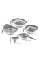 5 Piece Foldable Accordion Sink Strainer Practical Kitchen Set Gray - 8