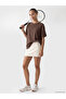 Brown Modal Blend Oversize Women's Sports T-Shirt - 2