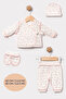 Reverse Stitched Floral Patterned, Cotton Premature Baby Girl Set (45 Cm, 50 cm) - 2